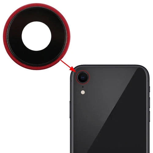 Rear Camera Lens with Bezel for iPhone XR-Red Rear Camera Lens with Bezel for iPhone XR-Red